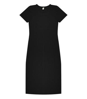 Imagem de Vestido Midi Ribana Canelada Básico Rovitex Preto - Rovitex Básicos