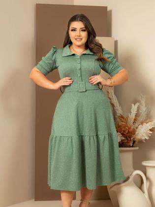 Imagem de Vestido Midi Soltinho Verão Casual Elegante Moda Evangélica com Manga