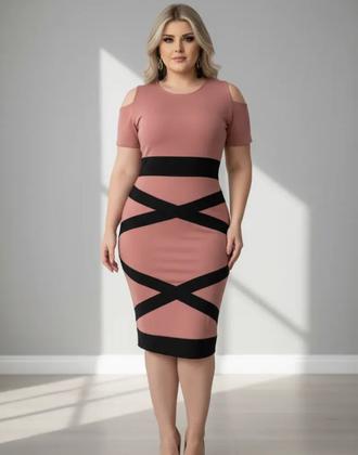 Imagem de Vestido Midi X Moda Feminina Evangélica