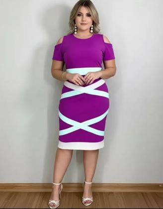 Imagem de Vestido Midi X Moda Feminina Evangélica
