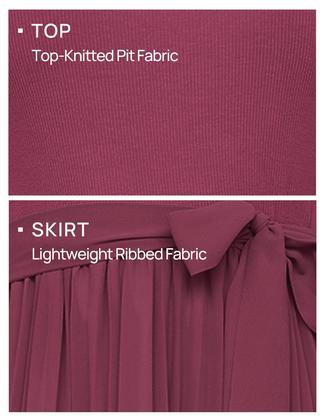 Imagem de Vestido midi ZESICA, outono, manga comprida, plissado, uma linha, roxo, vermelho