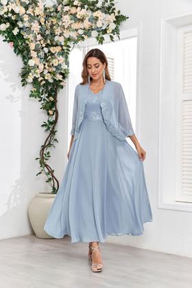 Imagem de Vestido Mother of The Bride CDSSL com decote em V A Line com jaqueta tamanho 10