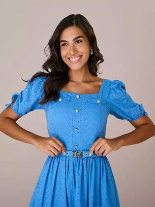 Imagem de Vestido neia lese azul tata martello