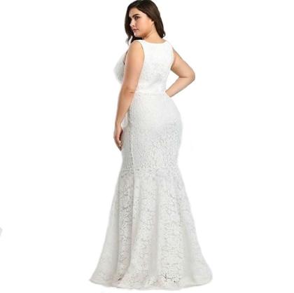 Imagem de Vestido Noiva Casamento Plus Size Renda Longo Civil Festa