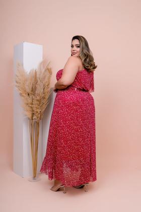 Imagem de Vestido ombro só vermelho