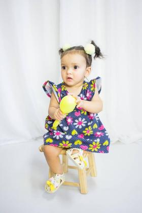 Imagem de vestido    para  bebe  criança  infantil   p m g    ,2  4 6   floral  margaridas