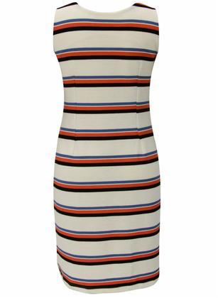 Imagem de Vestido Pau a Pique Regata Listrado Laranja