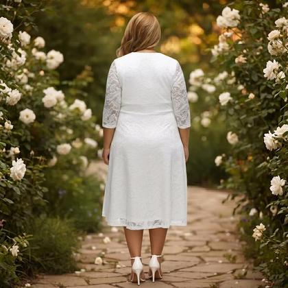 Imagem de Vestido Plus Size 24 Renda Noivado Casamento Festa Batizado