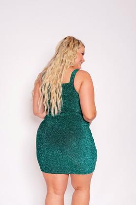 Imagem de Vestido Plus Size Ajuste Frontal com Brilho