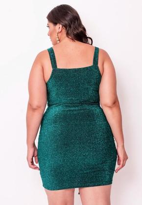 Imagem de Vestido Plus Size Ajuste Frontal e Brilho