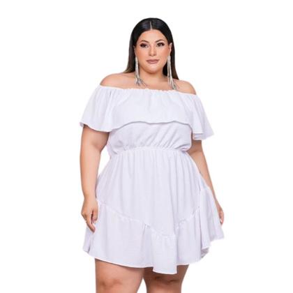 Imagem de Vestido Plus Size Feminino Ciganinha Babado 0577