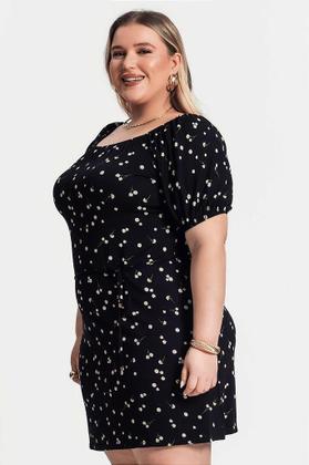Imagem de Vestido Plus Size Feminino com Cinto Secret Glam - Elegante e Confortável
