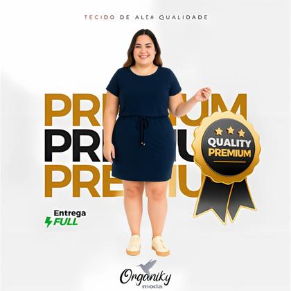 Imagem de Vestido Plus Size Feminino Manga Curta Elegante Casual Festa