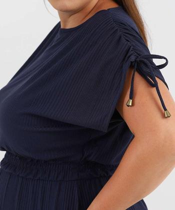 Imagem de Vestido Plus Size Feminino Midi Canelado Colissê Maris-18029