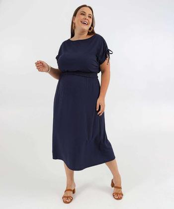 Imagem de Vestido Plus Size Feminino Midi Canelado Colissê Maris-18029