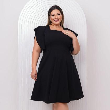 Imagem de Vestido Plus Size Feminino Rodado Moda Evangélica 0500