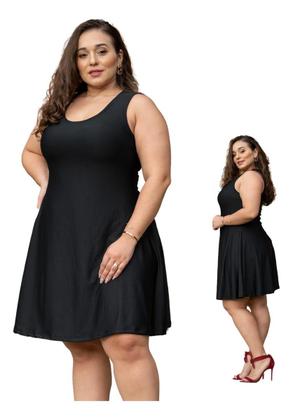 Imagem de Vestido Plus Size Feminino Tamanhos Grandes Festa Balada Evasê Rodado (disponível Do G1 Ao G4 )