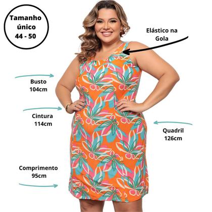 Imagem de Vestido Plus Size Feminino Versátil Liganete Barato