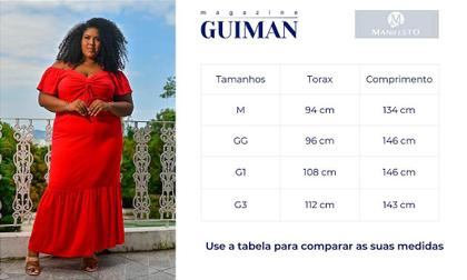 Imagem de Vestido Plus Size Longo Ariana Manifesto - Casual Vermelho