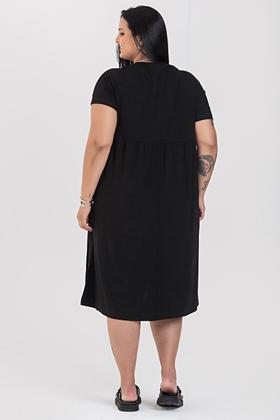 Imagem de Vestido Plus Size Malha de Viscose Detalhe Transpassado - Serena