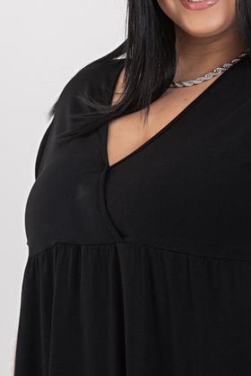 Imagem de Vestido Plus Size Malha de Viscose Detalhe Transpassado - Serena
