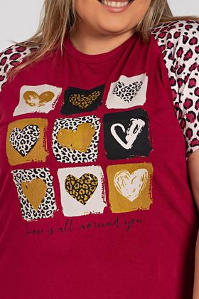 Imagem de Vestido Plus Size Malha Viscose c/ Estampa e Detalhe Anima Print - Serena