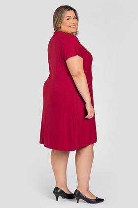 Imagem de Vestido Plus Size Malha Viscose c/ Suede Listrado Sublimado - Serena