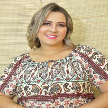 Imagem de Vestido Plus Size Manga Curta Estampa Floral