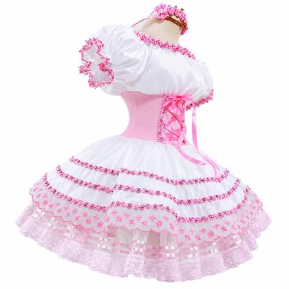 Imagem de Vestido Plus Size Noiva de Festa Junina Caipira Feminina de Luxo Com Espartilho Ajustável Tiara e Véu