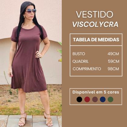 Imagem de Vestido Plus Size Primavera Verão Malha Viscolycra Soltinho Básico Gravida Evangélica