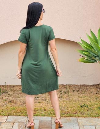 Imagem de Vestido Plus Size Primavera Verão Malha Viscolycra Soltinho Básico Gravida Evangélica