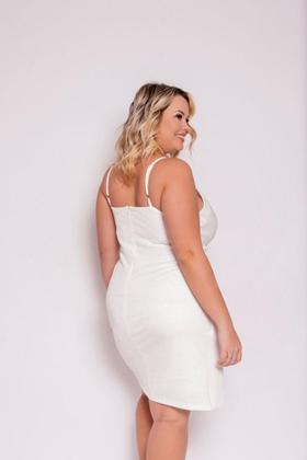 Imagem de Vestido pluz nr 46 liso de alça