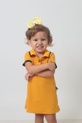 Imagem de Vestido Polo Infantil Mostarda