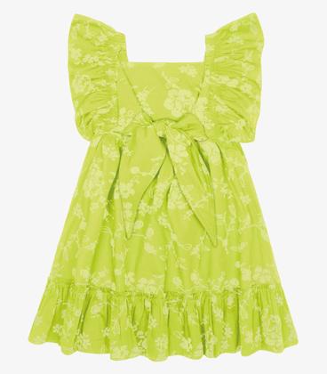 Imagem de Vestido Popeline Floral Bordado Trick Nick Verde
