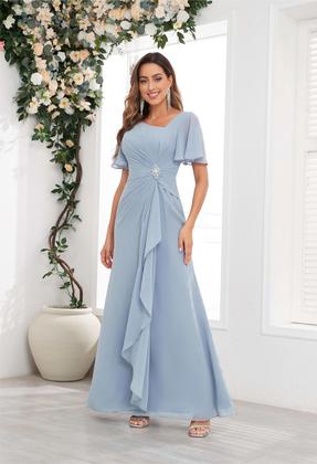 Imagem de Vestido PRESEOSSA Mother of the Bride, chiffon roxo, tamanho 14