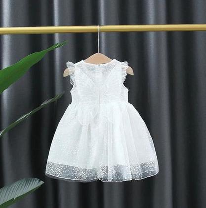 Imagem de Vestido Princesa Borboleta Bebê Rosa/branco Batizado Festa
