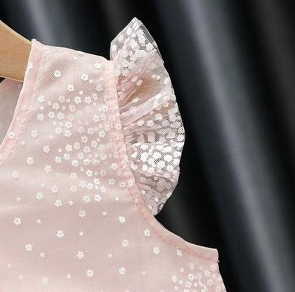 Imagem de Vestido Princesa Borboleta Bebê Rosa/branco Batizado Festa