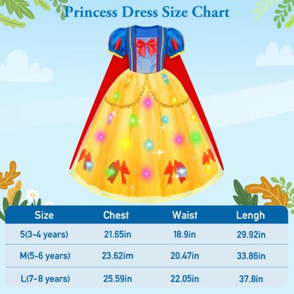 Imagem de Vestido Princess Meland Light Up com acessórios para meninas de 3 a 8 anos