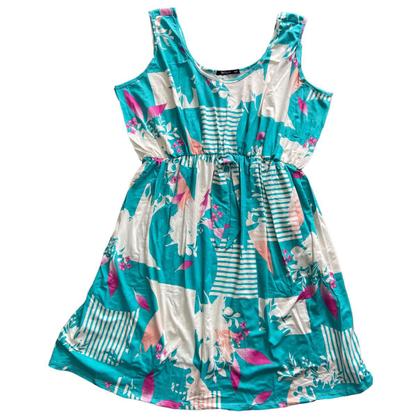 Imagem de Vestido Regata Tamanho Grande Estampado Plus Size Visco