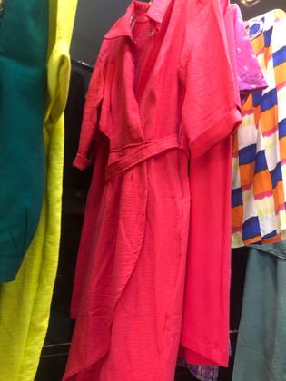 Imagem de Vestido rosa com mangas longas tam M 