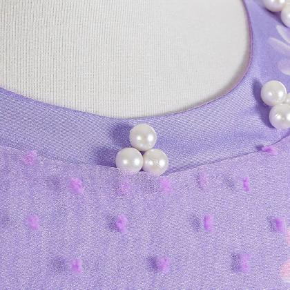 Imagem de Vestido roxo Yipkorra Encanto Mirabel para meninas de 3 a 4 anos