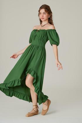 Vestido Scarlet Darkness Cottagecore Medieval Renaissance Green
