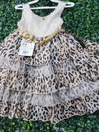 Imagem de Vestido Social Oncinha Infantil Verão