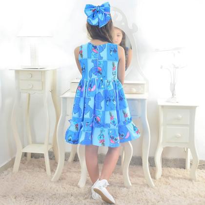 Imagem de Vestido Stitch e Angel Azul Mini Fashionista