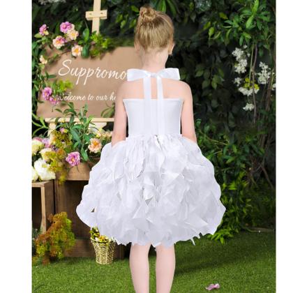 Imagem de Vestido Suppromo Vestido de princesa de tule branco com lantejoulas 9-10T