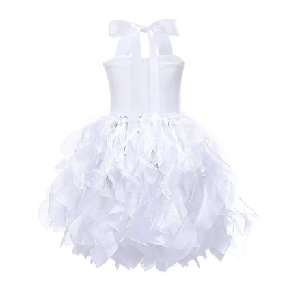 Imagem de Vestido Suppromo Vestido de princesa de tule branco com lantejoulas 9-10T