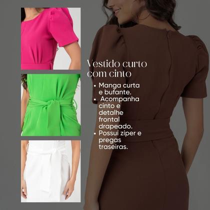 Imagem de Vestido susie curto com cinto feminino