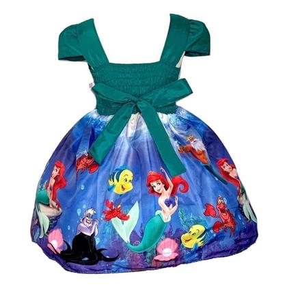 Imagem de Vestido Temático Infantil Ariel Festa