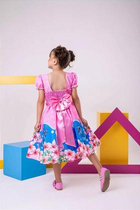 Imagem de Vestido Temático Luxo Rosa Pink Stitch e Angel para Aniversário