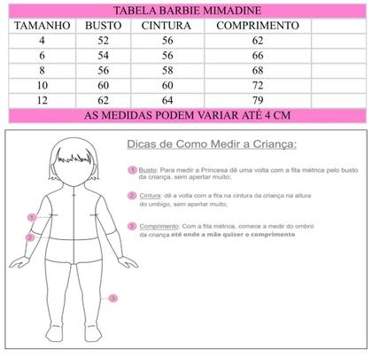 Imagem de Vestido Tematico Mimadine Barbie Pink Glitter luxo